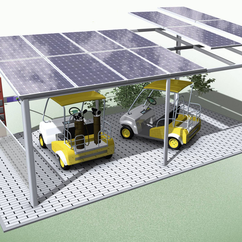Producent stojaków na panele słoneczne z regulowanym zadaszeniem
