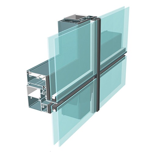 Systemy zewnętrzne budynków Aluminiowe systemy elewacyjne ścian kurtynowych
