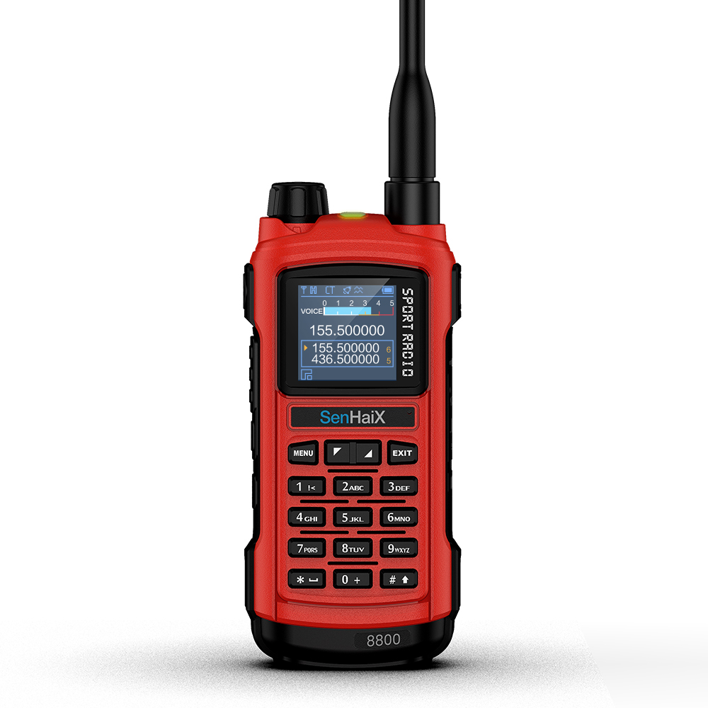 Dwuzakresowe radio Senhaix 8800 w kolorze czerwonym
