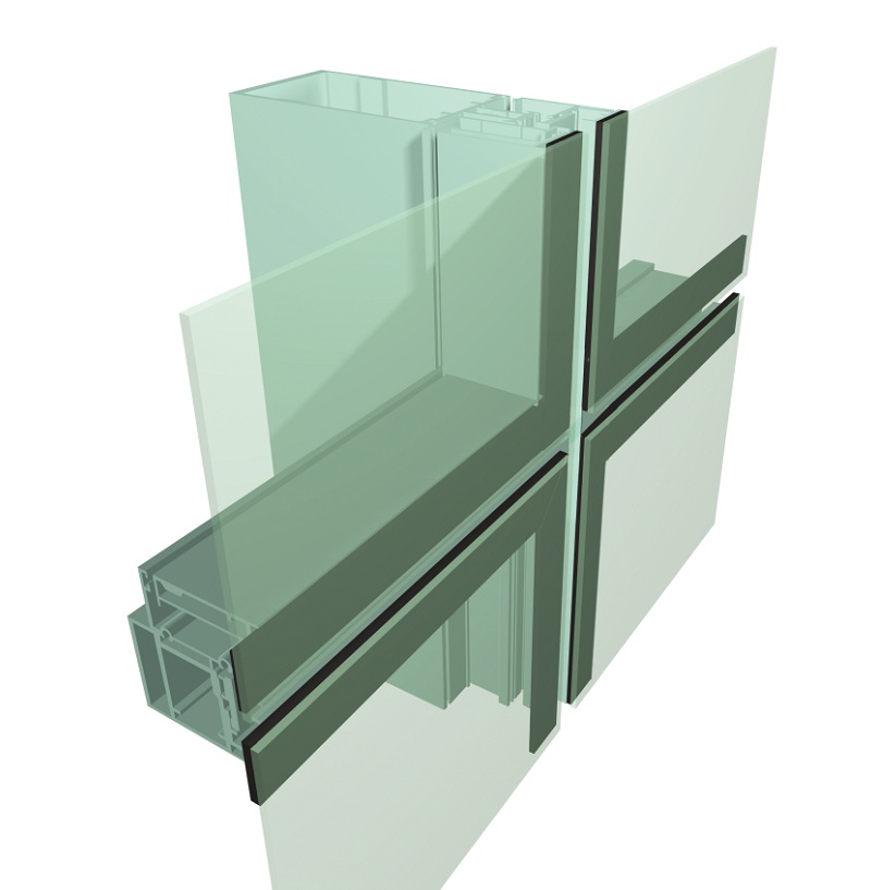 Architektoniczna aluminiowa szklana ściana osłonowa
