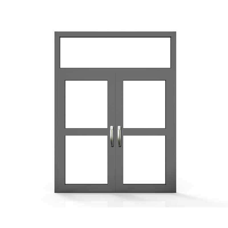 Aluminiowe drzwi otwierane do wewnątrz (kpm46) z ekranem antykradzieżowym
