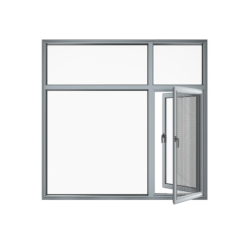 Jednoskrzydłowe aluminiowe okna w stylu chińskim z ekranem
