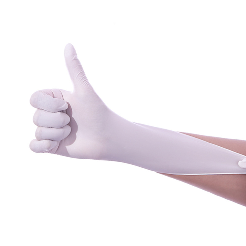 
      Białe rękawiczki nitrylowe bez pudru
     </font></font>