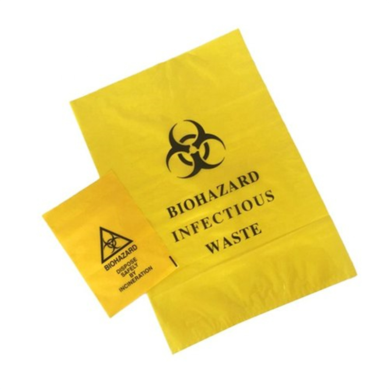 Żółte medyczne worki na odpady biohazard
