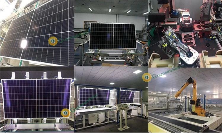 produkcja paneli słonecznych z półciętymi ogniwami,
