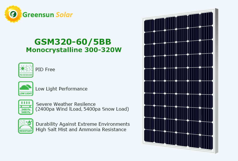 perc mono panel słoneczny 300w 305w 320w