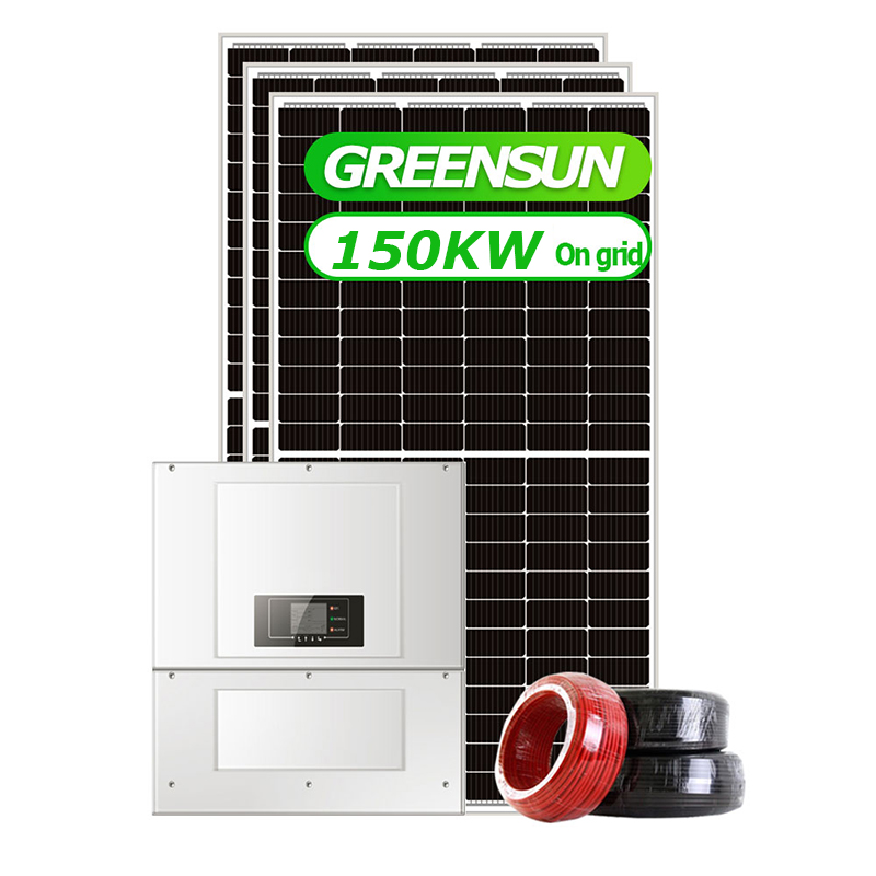 150 KW Solar Kit Solar Power Plant 150 KW On-Grid Solar Power System do zastosowań komercyjnych
