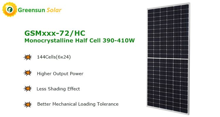 144-ogniwowe półcięte panele słoneczne o mocy 400 W