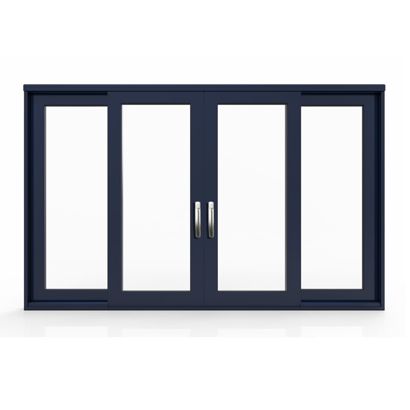 Niezwykle popularne aluminiowe / aluminiowe podwójne szklane drzwi przesuwne
