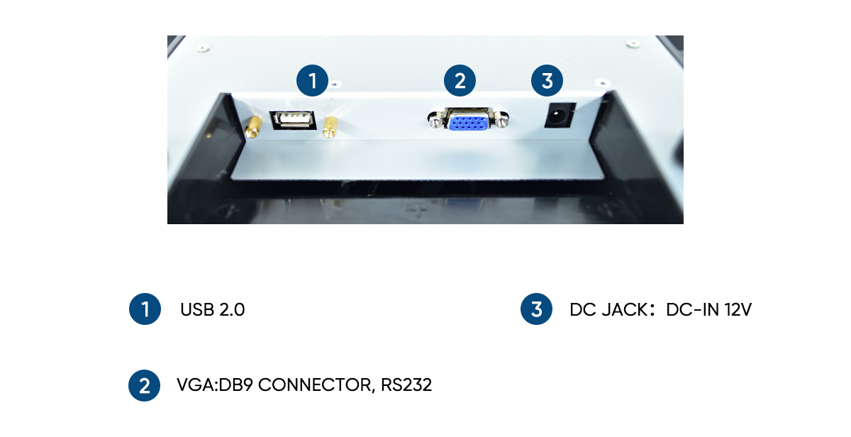 Monitor z ekranem dotykowym VGA