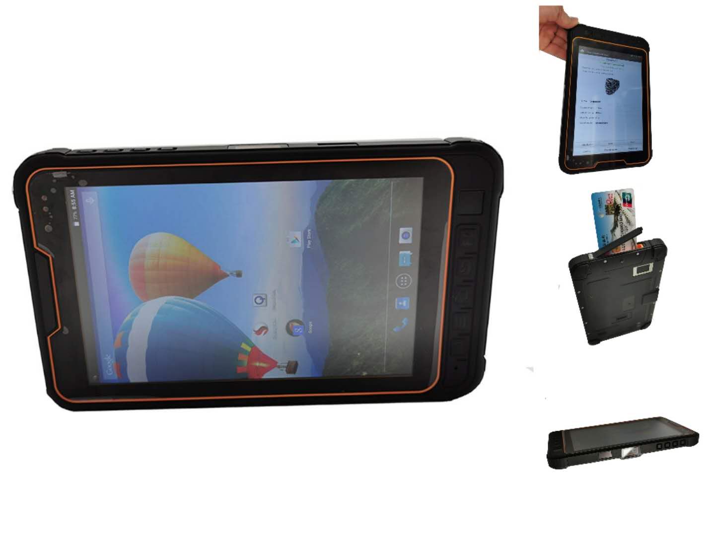 IP68 Wytrzymały Android Biometryczny układ odczytu licznika Karta inteligentna Tablet PDA
