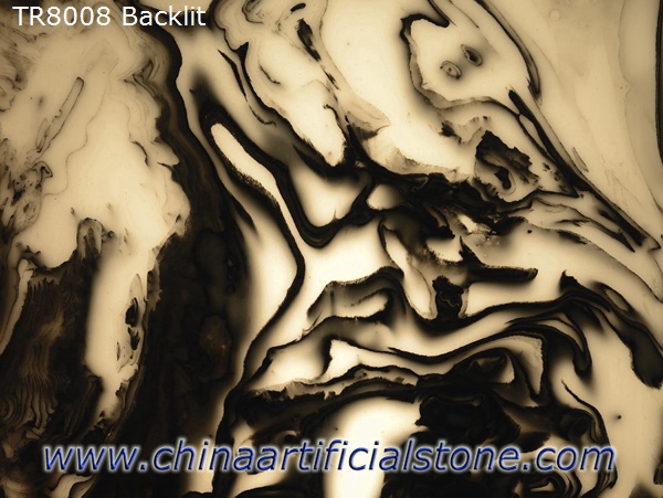 Sztuczne podświetlane panele ścienne ze sztucznego brązu z onyksu
