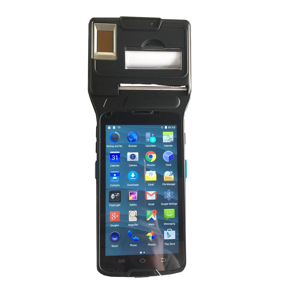 Smartfon z czytnikiem linii papilarnych 4G z certyfikatem FBI i drukarką termiczną

