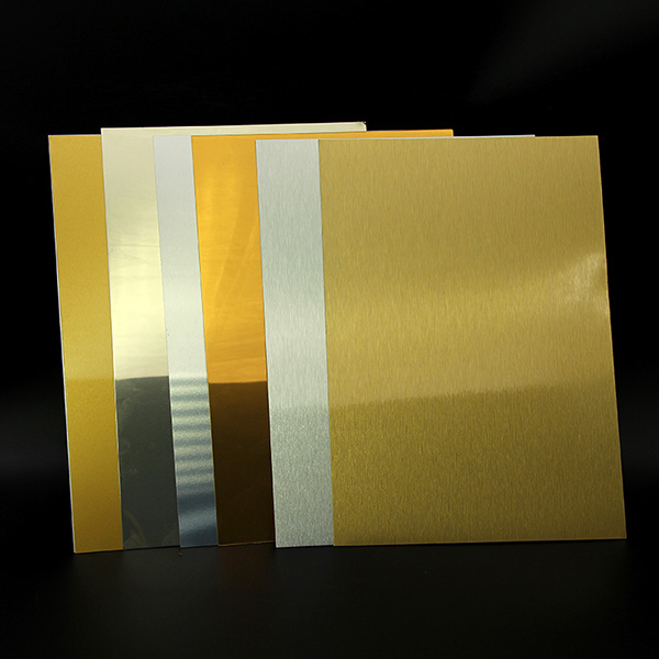 Szczotkowana blacha aluminiowa sublimacyjna w kolorze złotym / srebrnym
