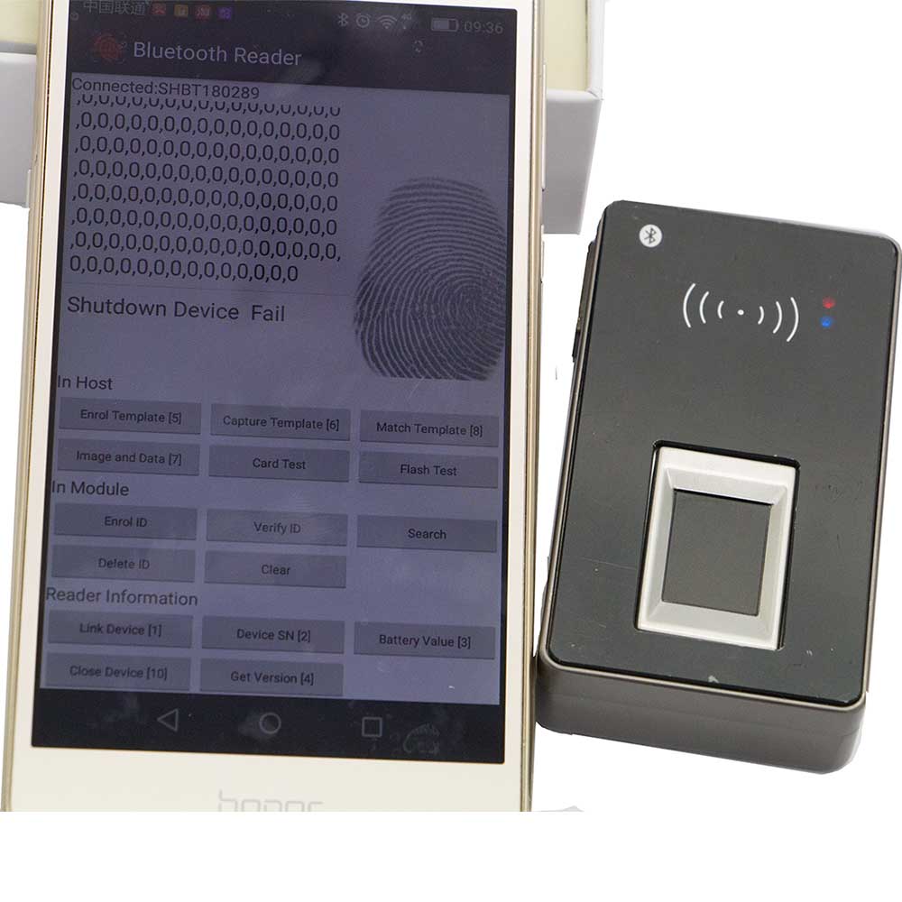 Czujnik biometryczny Android Bluetooth NFC