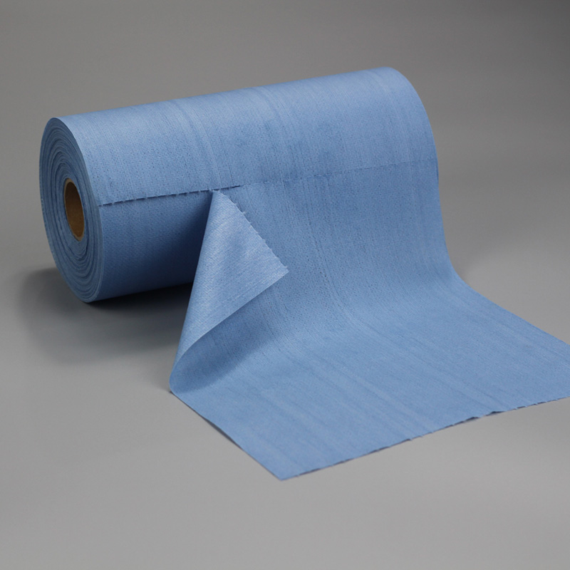 Włóknina rolka papieru do czyszczenia przemysłowego Dostosowana w kolorze niebieskim
