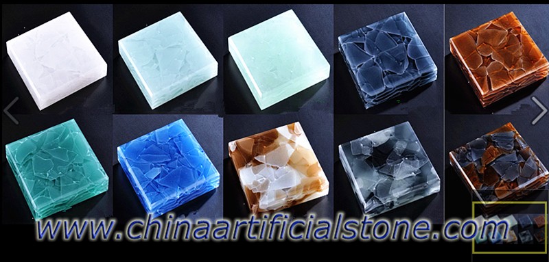 Jade Glass Stone Glass2 Magna Glass Recycled Glass Surface Tiles Płyty Blaty