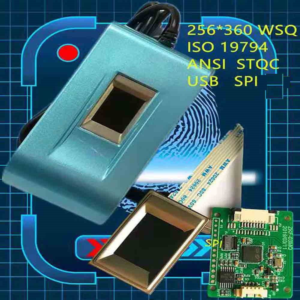 Pojemnościowy biometryczny czytnik linii papilarnych USB 500DPI WSQ ANSI ISO do uwierzytelniania