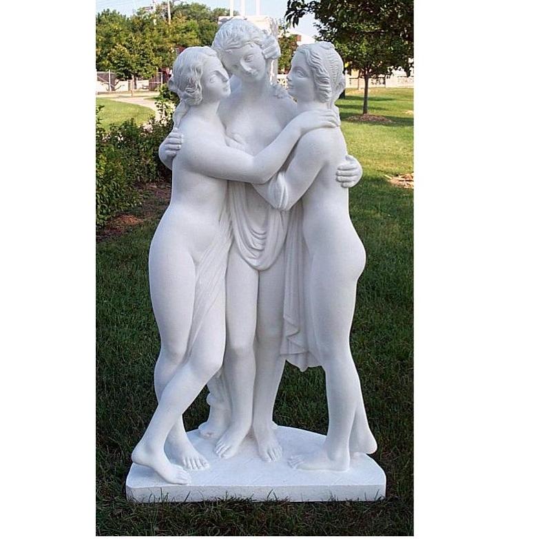 Marmurowy posąg trzy łaski
