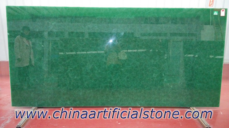 Zielony podświetlany szkło Magna Szkło Jadeitowe szklane arkusze kamienia
