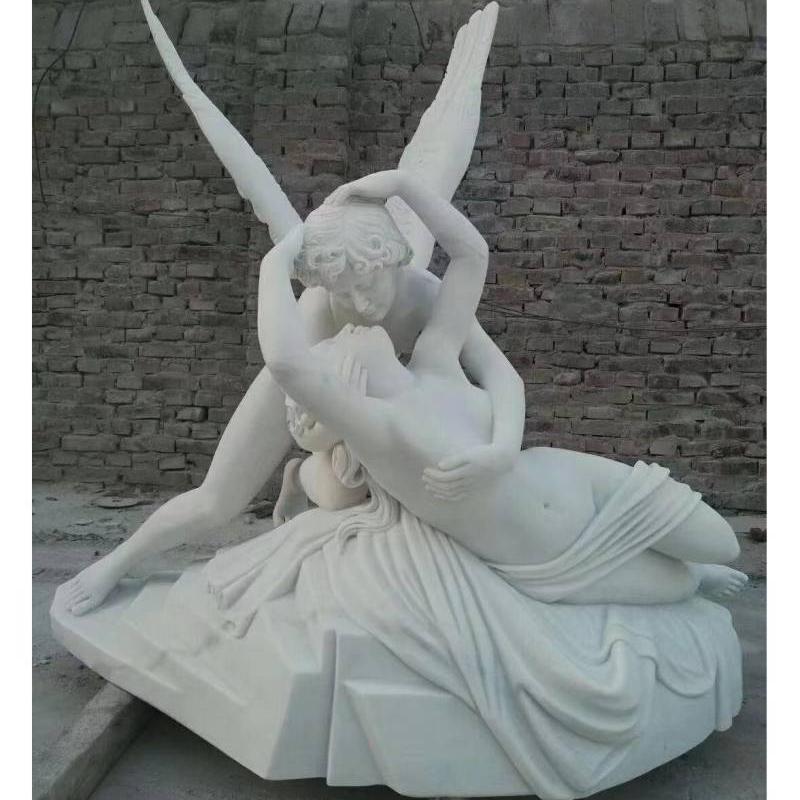 Psyche ożywiona marmurową rzeźbą Pocałunek Kupidyna

