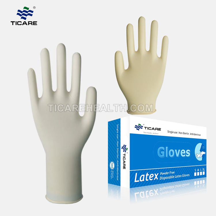 Jednorazowe niesterylne rękawiczki lateksowe