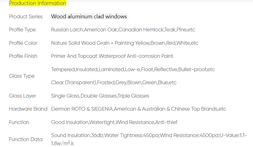 specyfikacje okien z okładziną aluminiową
