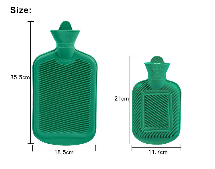 Zielona butelka gorącej wody
