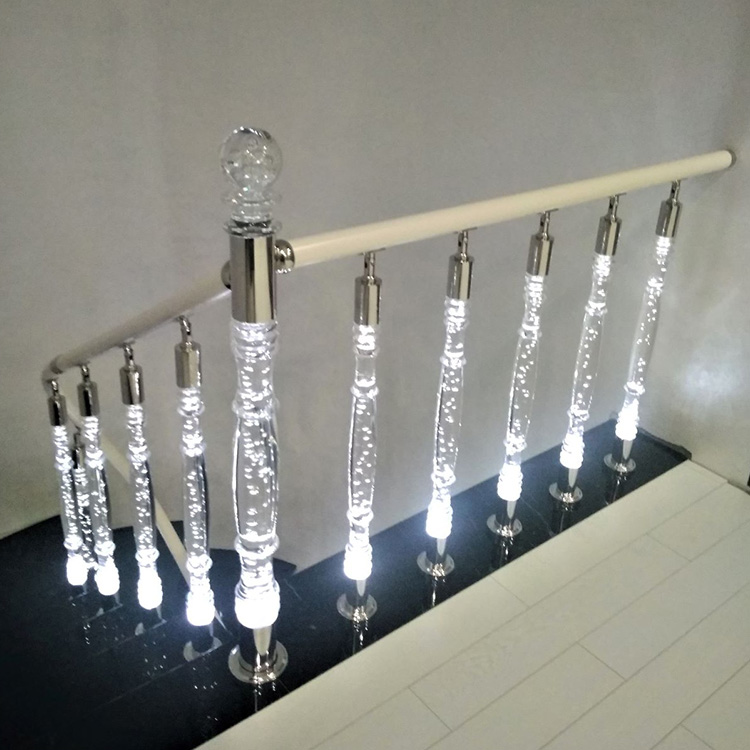 Słupek balustrady akrylowej balustrady ze światłem led
