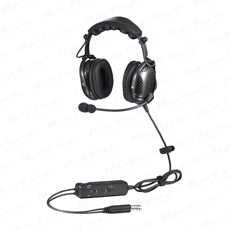 PH-400AC-BT Zestaw słuchawkowy Bluetooth z włókna węglowego ANR z redukcją szumów pilotowy zestaw słuchawkowy
