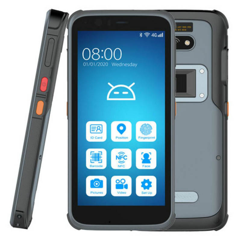 IP68 Kieszonkowy zbiór danych rządowych 4G Android Biometryczny RFID PDA Terminal
