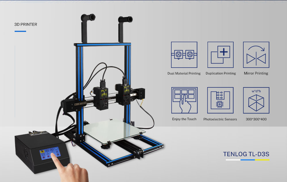 Funkcja drukarki 3D TENLOG D3S DMP