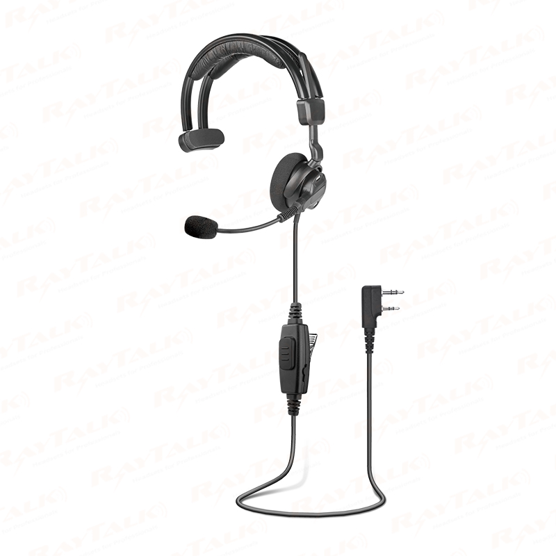 RHS-1519A Zestaw nagłowny z pojedynczym uchem i mikrofonem z redukcją szumów i PTT
