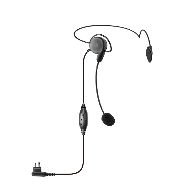 RHS-0128 Lekki zestaw słuchawkowy za głową z mikrofonem Boom i przełącznikiem PTT/VOX do walkie talkie
