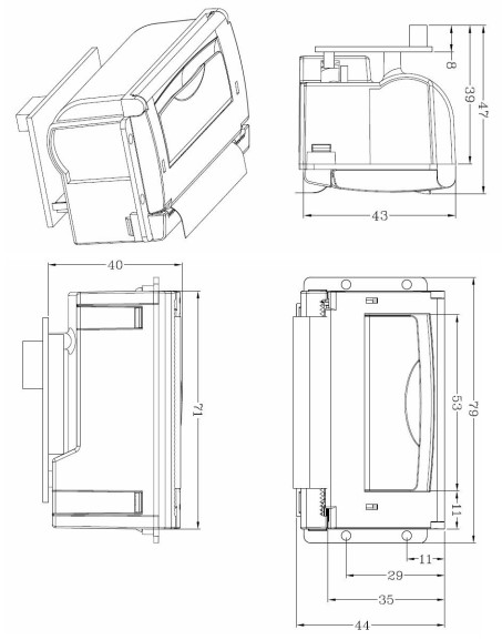 Układ drukarki termicznej panelu YCP-8