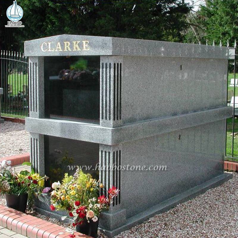 Wysokiej jakości granit 2 krypty prywatne mauzoleum pogrzebowe
