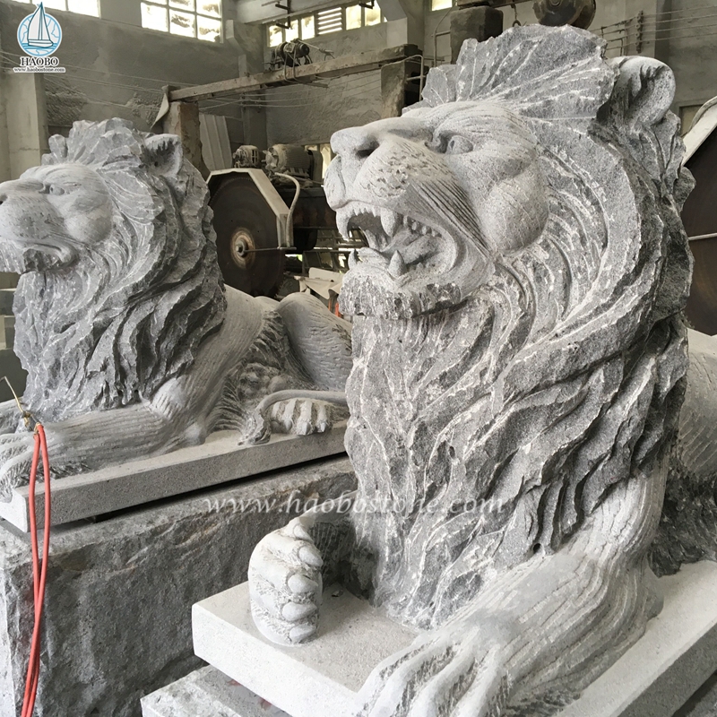 Kamień naturalny Dostosowana rzeźba lwa zwierząt do dekoracji ogrodu
