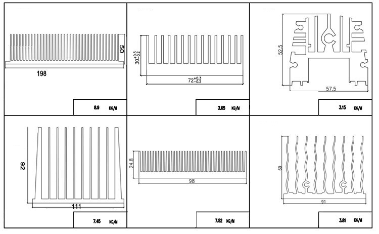 aluminiowy radiator wytłaczany