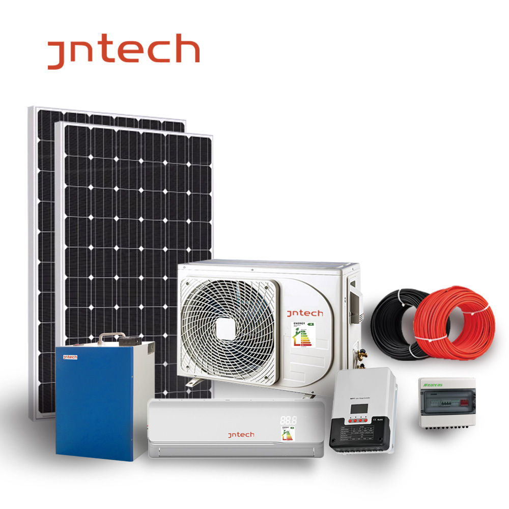 JNTECH Hybrid zasilany energią słoneczną AC+DC łatwa instalacja Solar Klimatyzator
