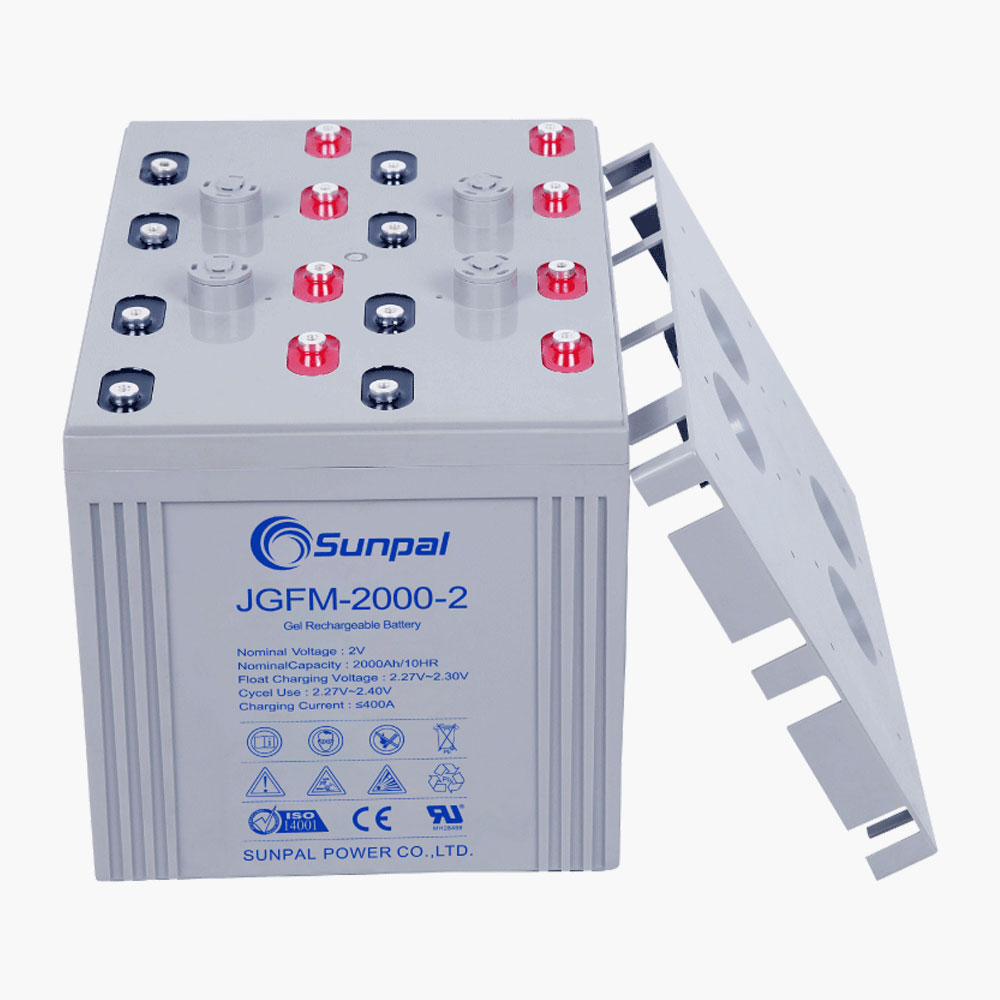 Sunpal 2V 2000Ah Uszczelniony bezobsługowy akumulator żelowy do ładowania słonecznego
