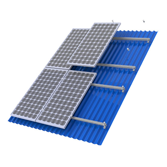 System montażu paneli słonecznych z metalowym dachem
