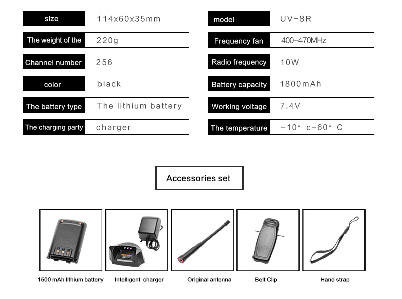 przenośne dwuzakresowe walkie talkie uv;