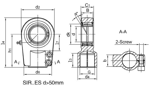 SIR90ES Hydrauliczne końcówki drążków