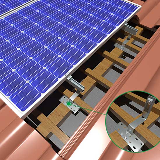 System montażu paneli słonecznych dachówkowych
