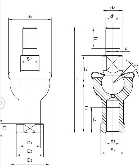 Przeguby kulowe SQZ12-RS