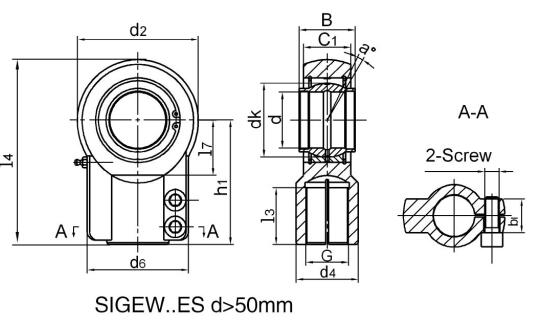 SIGEW80ES Hydrauliczne końcówki drążków