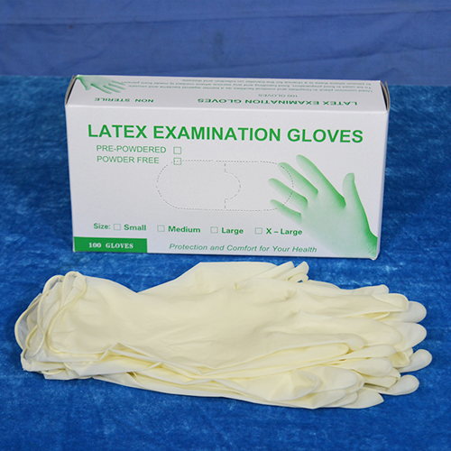 Jednorazowe lateksowe rękawiczki medyczne
