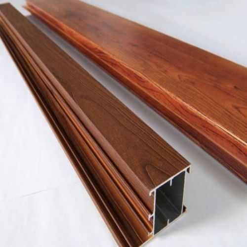 Druk termotransferowy Profil wykończeniowy z drewna słojowego z drewna aluminiowego
