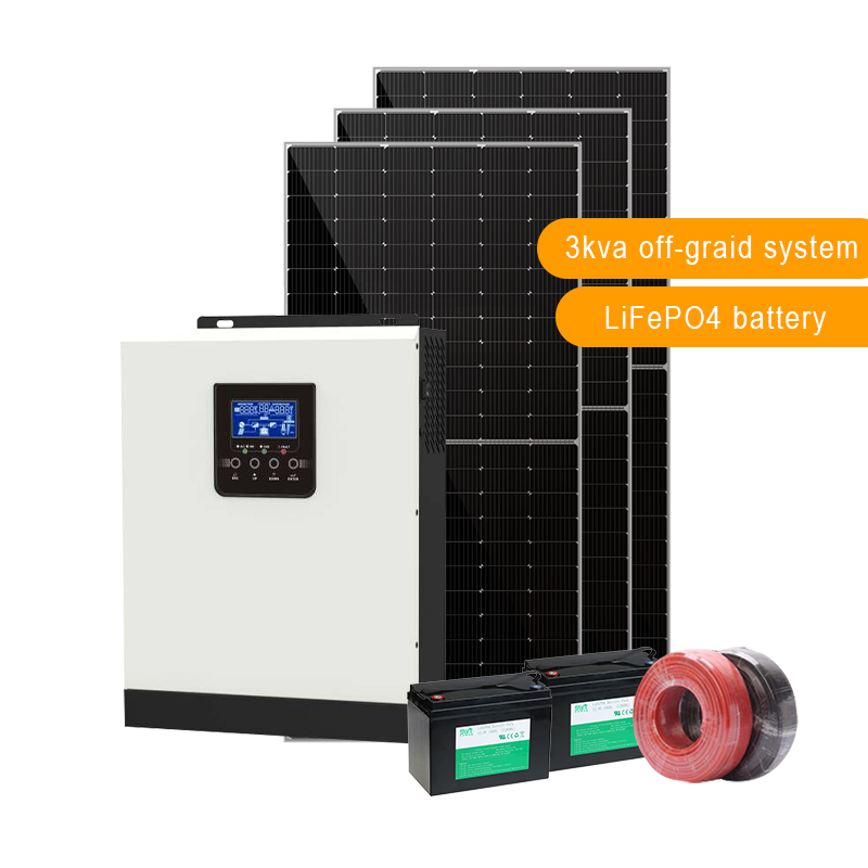 system solarny domowy zestaw zasilający 3kva mini domowe systemy słoneczne w komplecie z akumulatorem kwasowo-ołowiowym;
