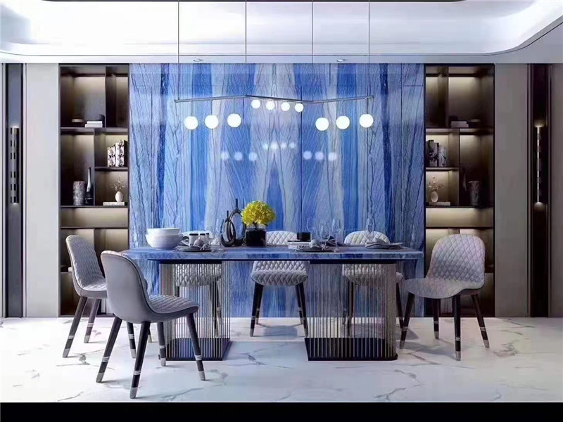 Azul Macaubas Marble Luksusowe niebieskie marmurowe płytki dekoracyjne z powierzchnią marmurową
